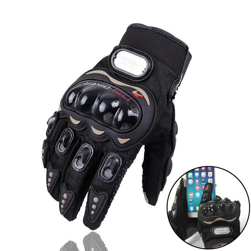 Breathable 3d Sport Full Finger Knuckle Protection Touchscreen Motorbike Glove for Man Motorcycle Racing Gloves