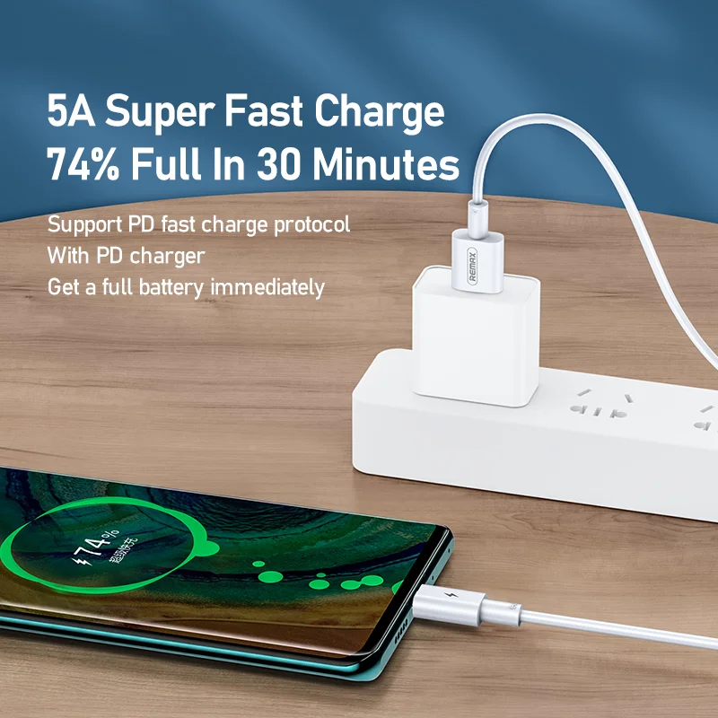 Remax Join Us RC-175C New Arrivals 3.0 100W Flash charger Type-C to Type-C fast cable data cable usb fast charging