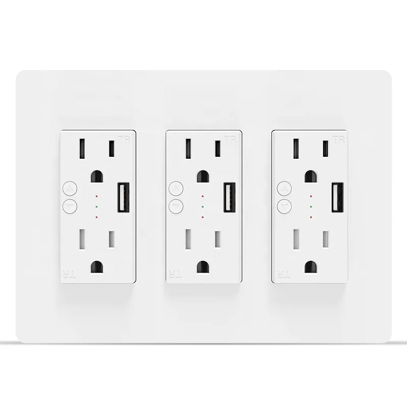 US style home USB charger wall socket smart wi fi wall socket with usb WiFi smart wall socket
