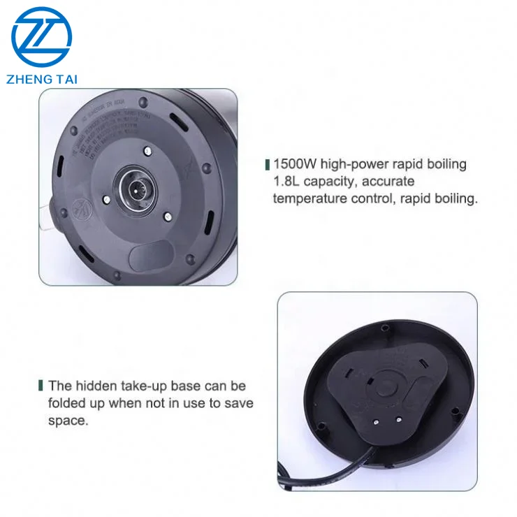 Electric kettle stainless steel OEM 1.8L cordless kettle from Chinese factory. Water/tea/coffee