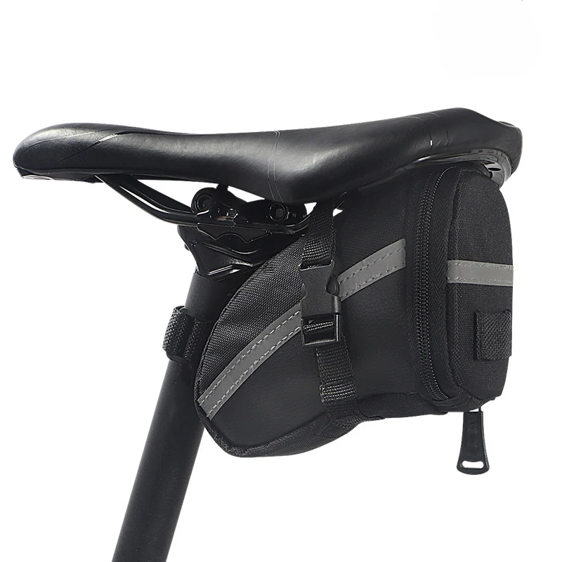 Bicycle Storage Bag Durable Travel Bike Seat Bag Custom Logo Color Nylon Saddle Bag For Bike
