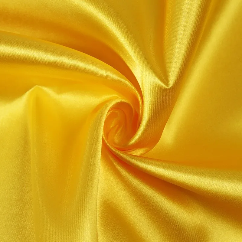 satin fabric low price stock wholesale shiny 100%polyester for wedding dress pajamas