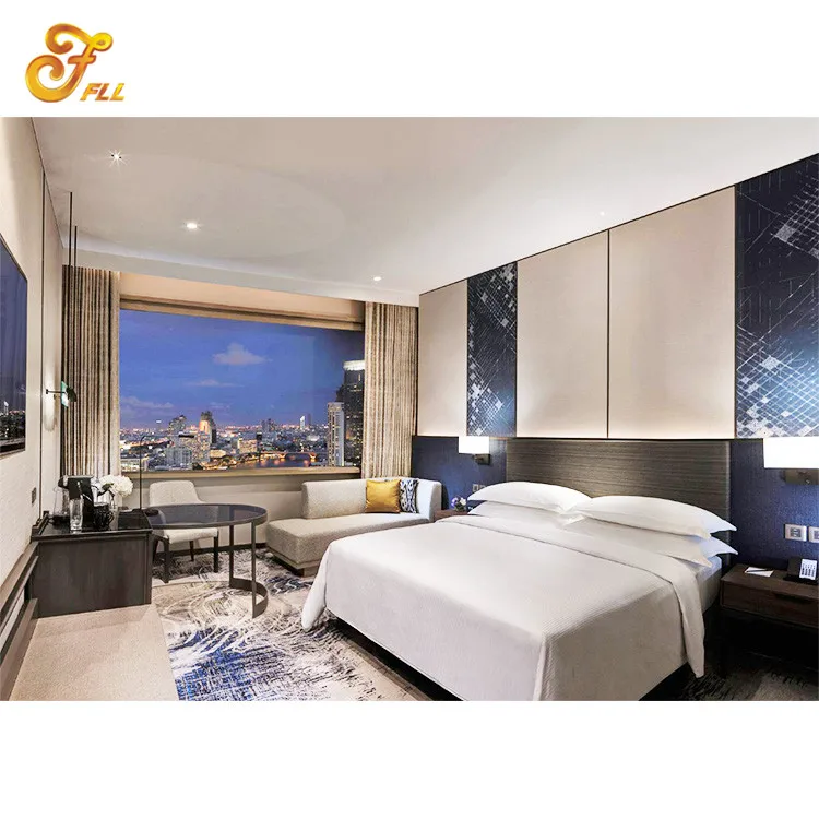 Fulilai hilton hotel project case 5 star luxury hotel bedroom furniture set