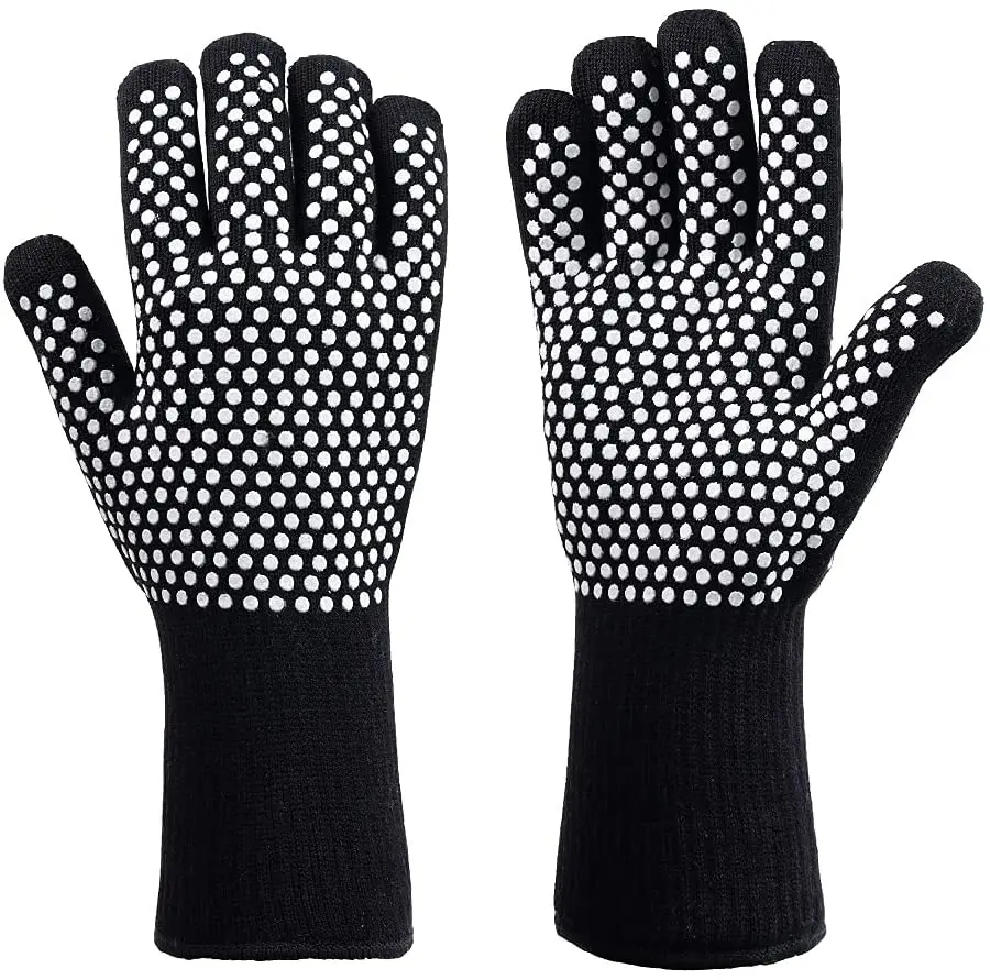 BBQ Gloves Oven Gloves 1472 Fahrenheit High Temperature Food Grade Kitchen Silicone Non-Slip Cooking Gloves