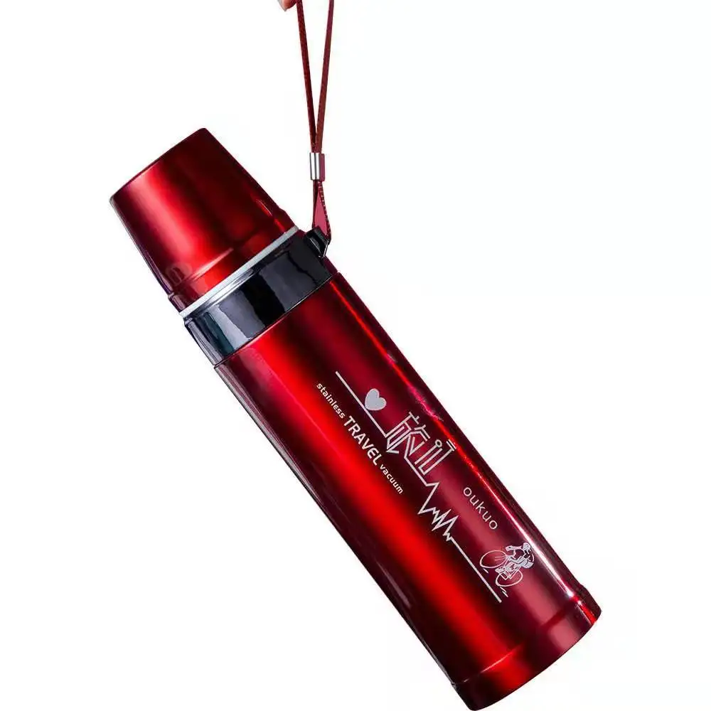 Portable travel 500ml Stainless steel Rocket bullet shaped Insulated vacuum water bottle thermos cup double wall press lid