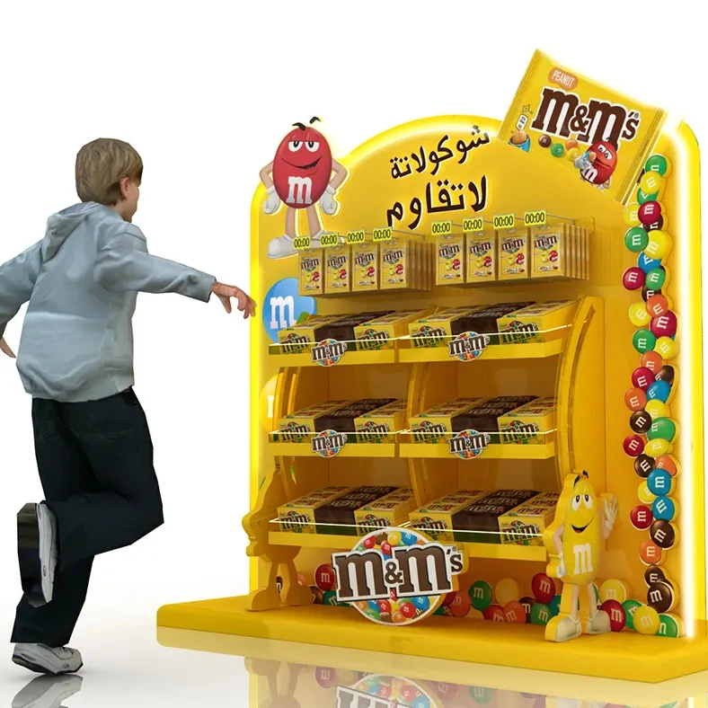 Custom supermarket snack shelves food shelves metal display rack