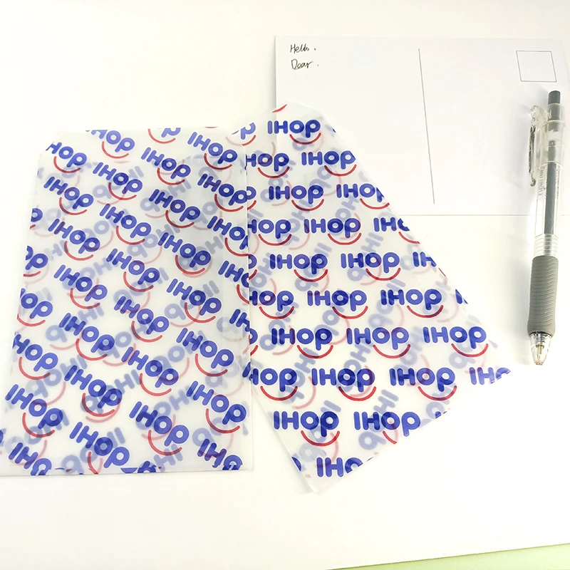 Pretty paper or transparent customized foil  printable envelopes for packaging