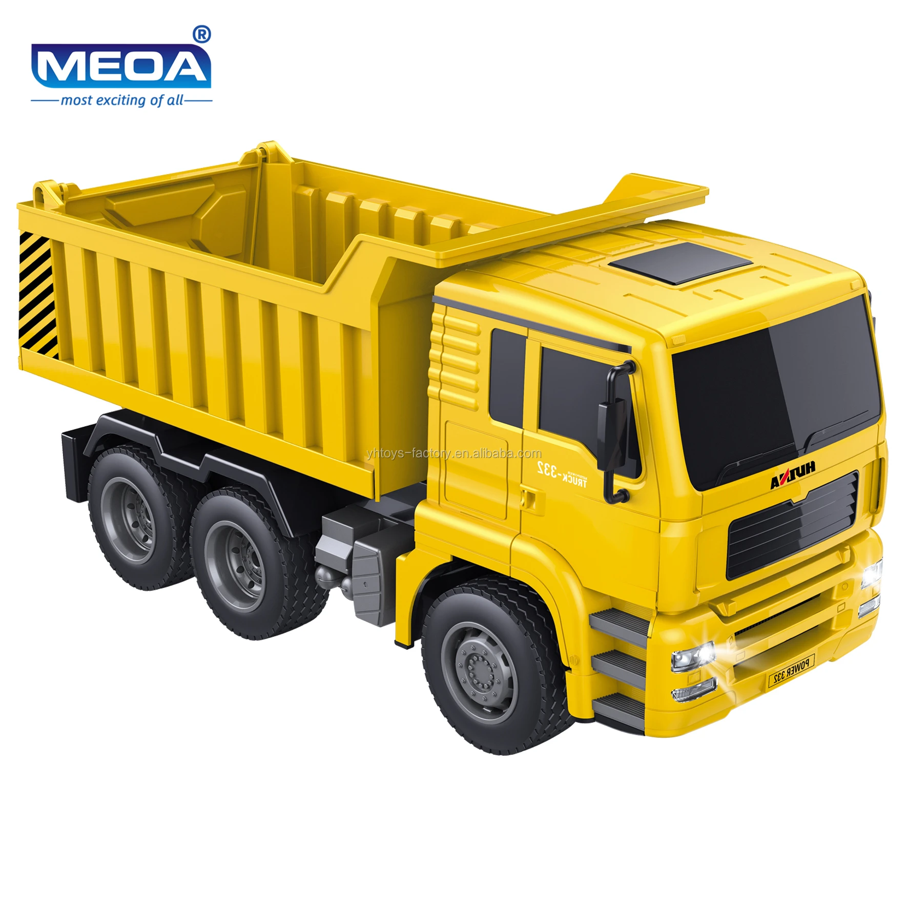 Huina 1:18 sclae 6 Channel 2.4G Remote Control Excavator Metal Alloy Lorry Truck Electric RC Car Engineering Vehicle Toys Car