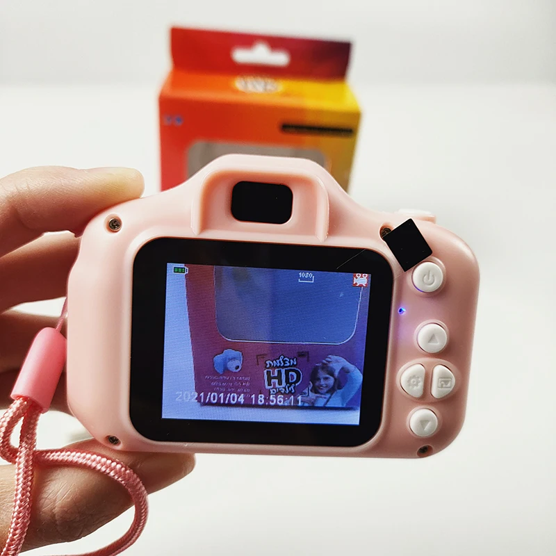 IPOP Kids Camera Mini HD Screen 1080P Projection Video Camera with 2G TF card Baby Gifts Birthday Digital Kids Camera