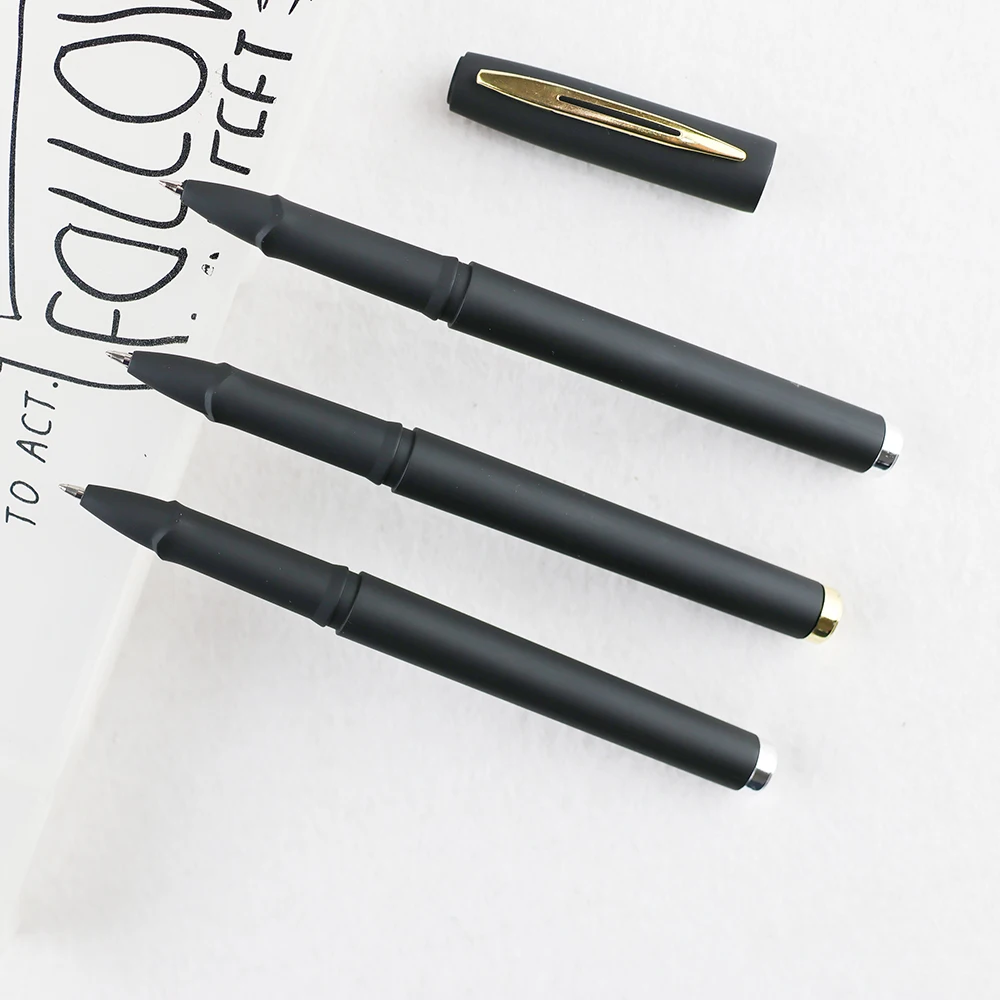 GemFully stationery items for school black gel pen very cheap products plastic ball pen with logo