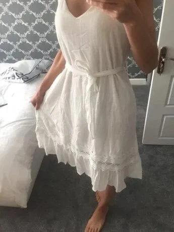 
SHEIN Free Sample Drop Shipping Plus Size Lace Ruffle Hem Belted Cami Maxi wholesale summer Women Dresses 