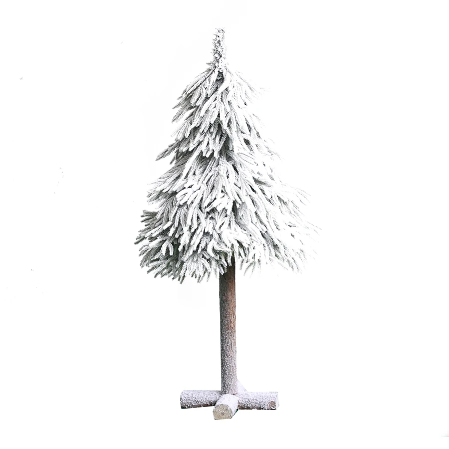 PE white flocking christmas trees large christmas decoration supplies-old pohon natal albero di natale arbol de navidad