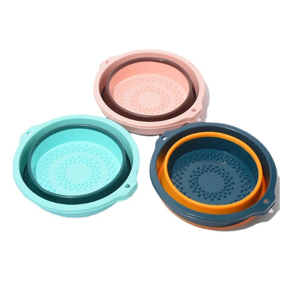 Foldable Space Saving Basin Plastic Bucket Foot wash basin TPR Collapsible Foot Spa Basin