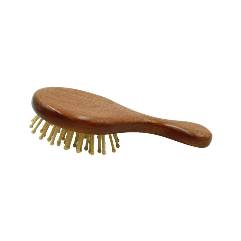 Custom Logo Hair Brush Nature Wooden Anti-Static Detangle Brush Hair Scalp Massage Comb Air Cushion Styling Tools for Women Men
