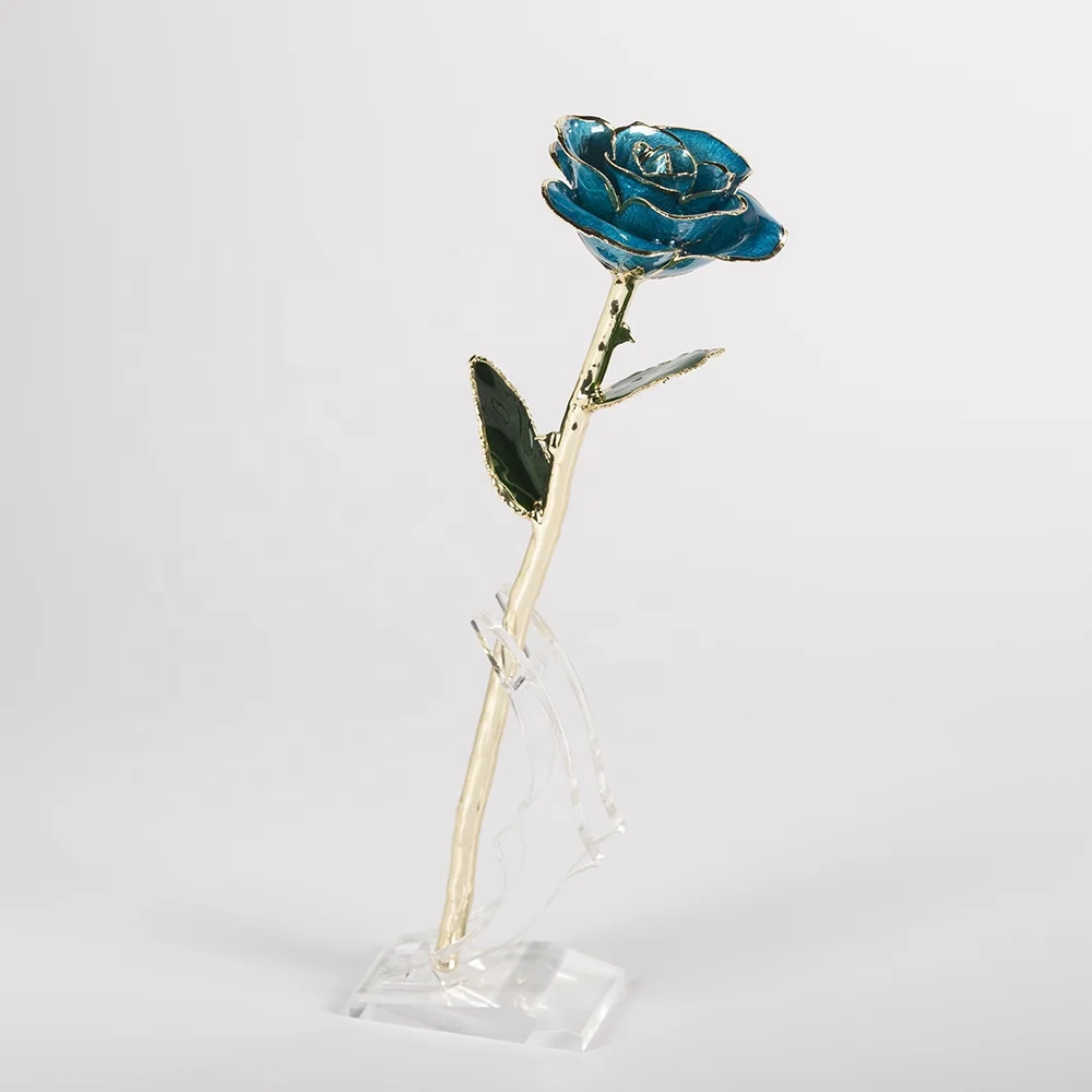 24K Gold Plated Real Preserved Fresh Eternal Rose Flower real preserved rose  handmade preserved rose Preserved Flower Gift