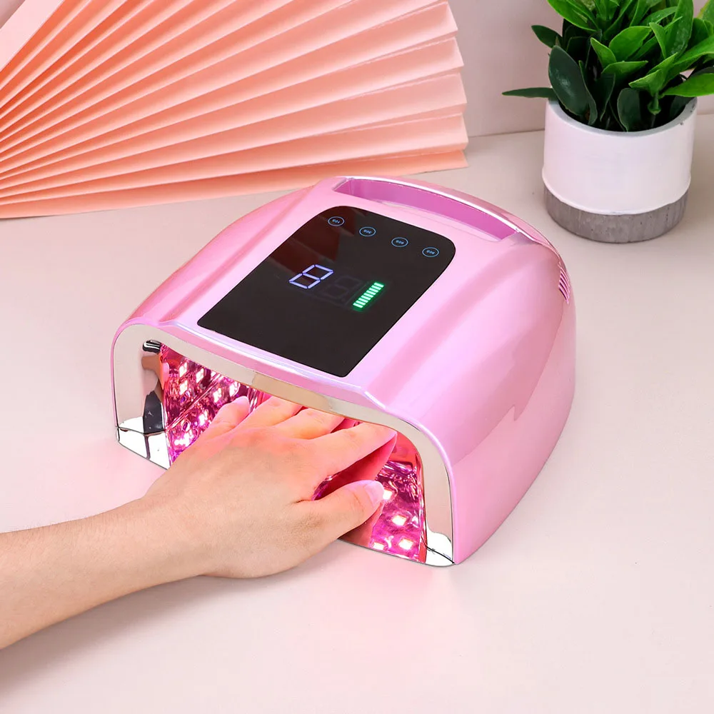 Professional 96w Pro Cure Wireless Dual Light Rechargeable Cordless Gel Dryer Sun UV LED Nail Lamp for Salon Manicure