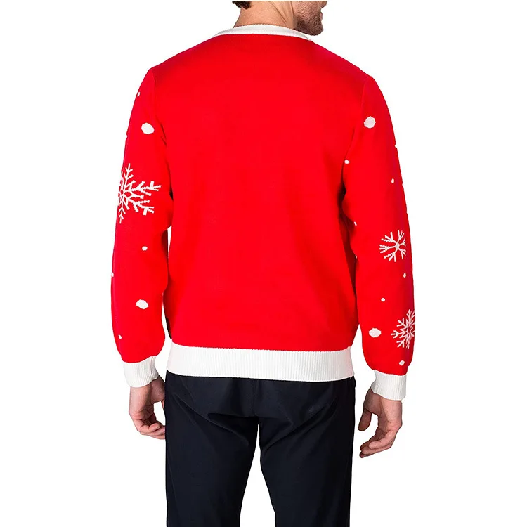 wholesale Men Women 2022 christmas deer Pullover Loose Knit Crew Neck Long Sleeves Jacquard ugly christmas sweater
