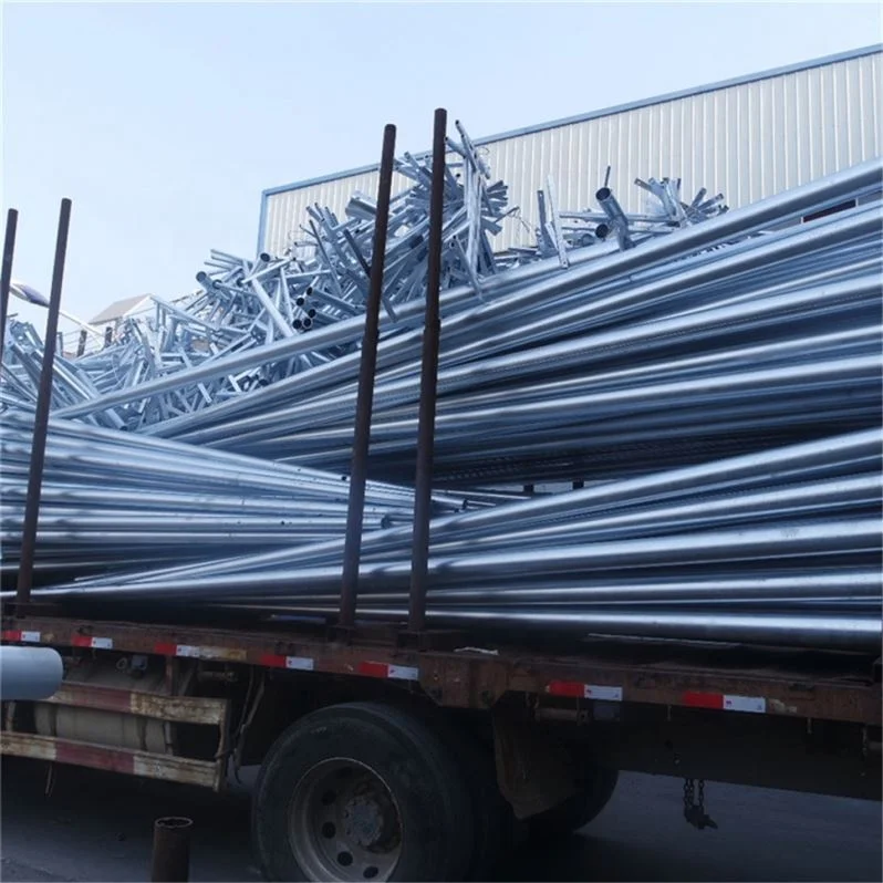 China Factory Custom Ip65 9M Single Arm Road Pole Galvanized Street Light Post