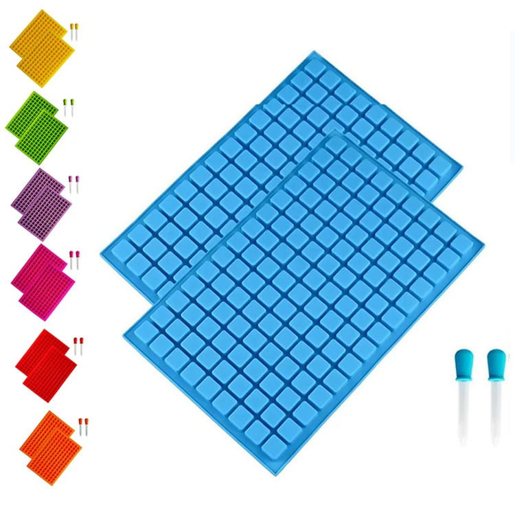 4 Pcs Set 126 Cavity Silicone Ice Cube With Dropper Online Top Seller 2022 Kitchen Accessories Baking Tools Square Cake Moulds