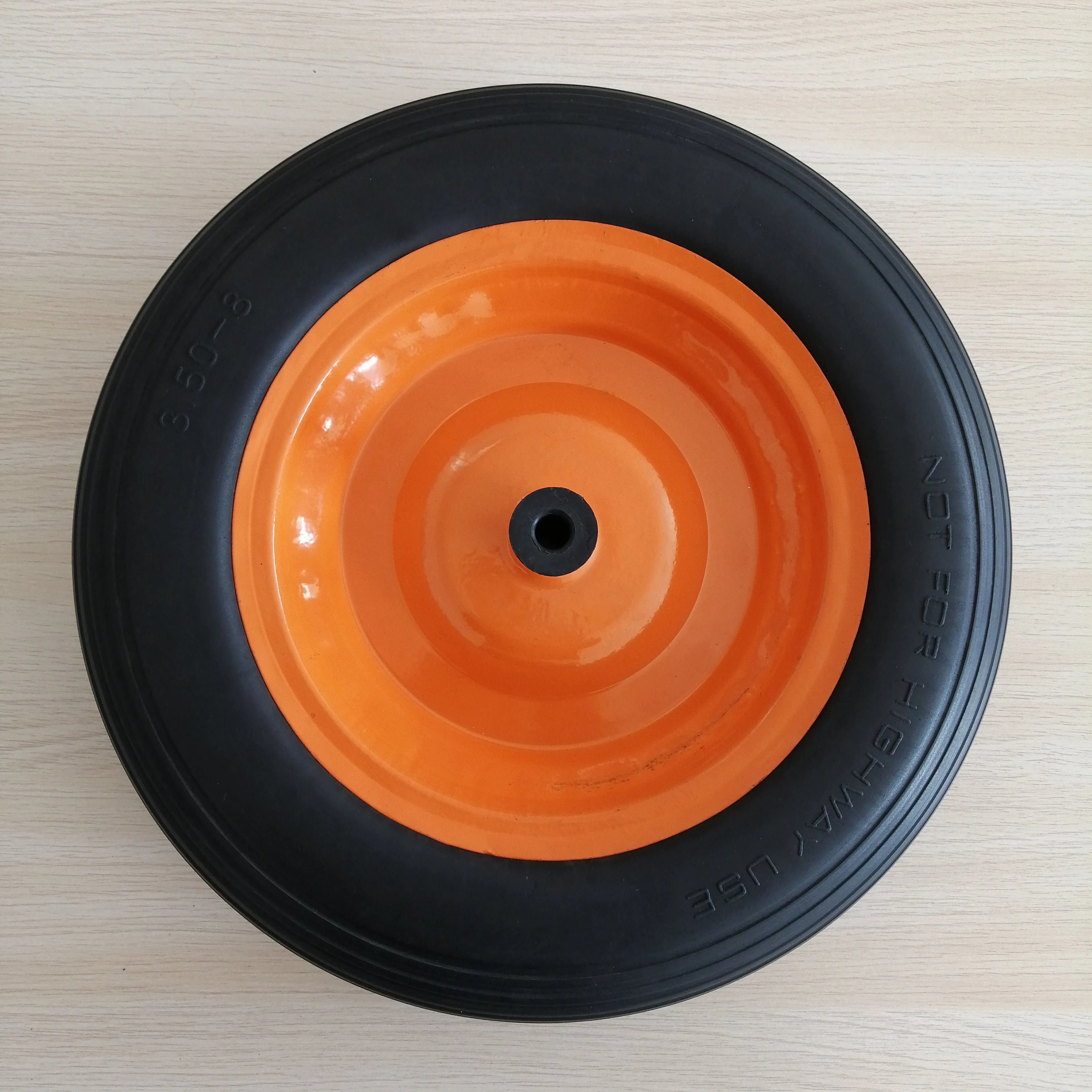 3.50-8  Plastic PU foam wheelchair front wheel  baby toy trolley wheel child stroller solid tyre