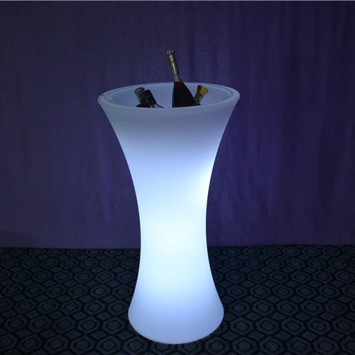 Multi color changing bar table lighting hard plastic led light standing table outdoor plastic light up bar table