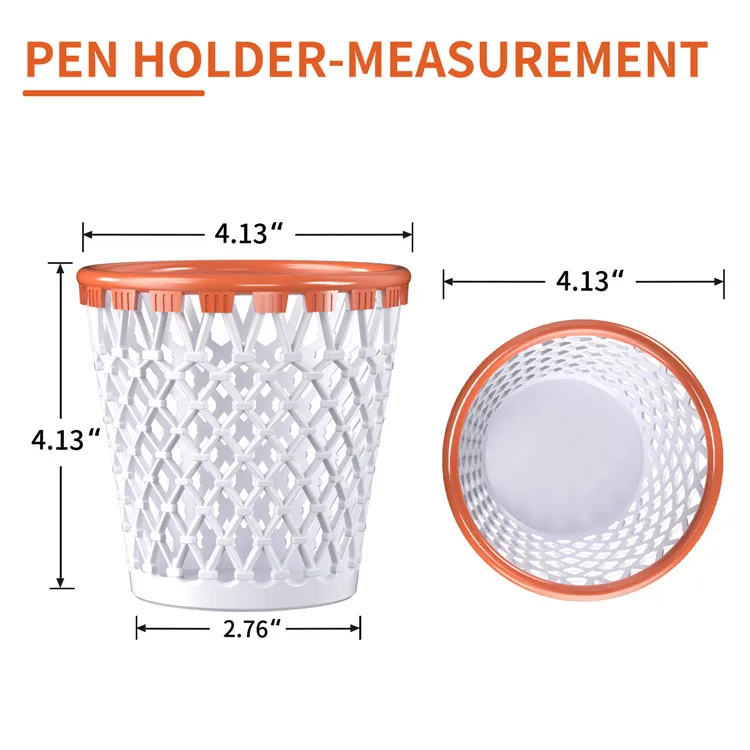 Factory Office Desktop Pen Holder Plastic Desk Organizer Mesh Pencil Holder