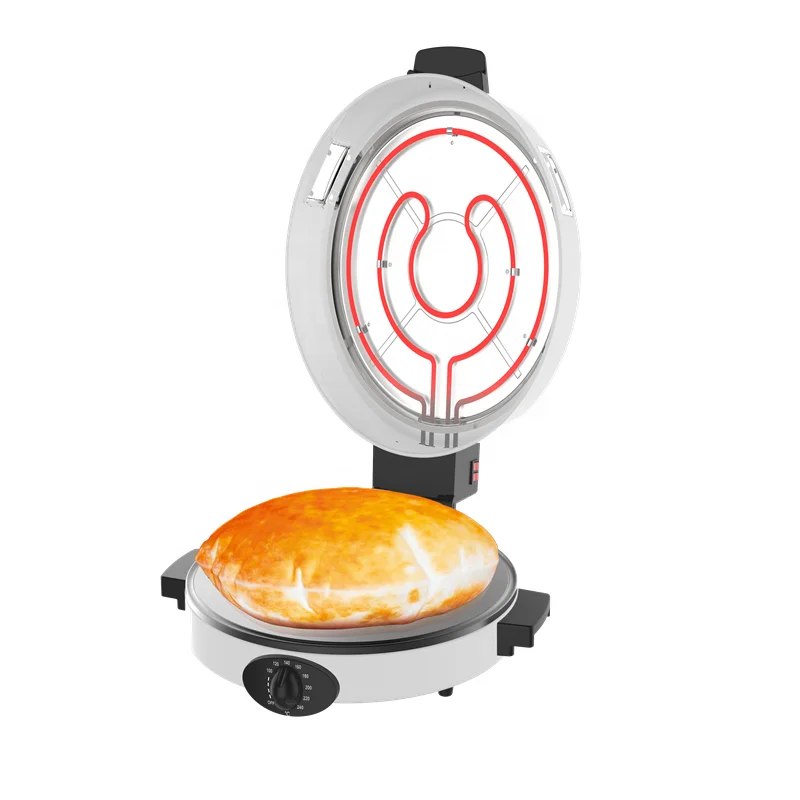 Timer control 40 CM  with temperature control with window crepe maker/pizza maker & Arabic Bread Maker