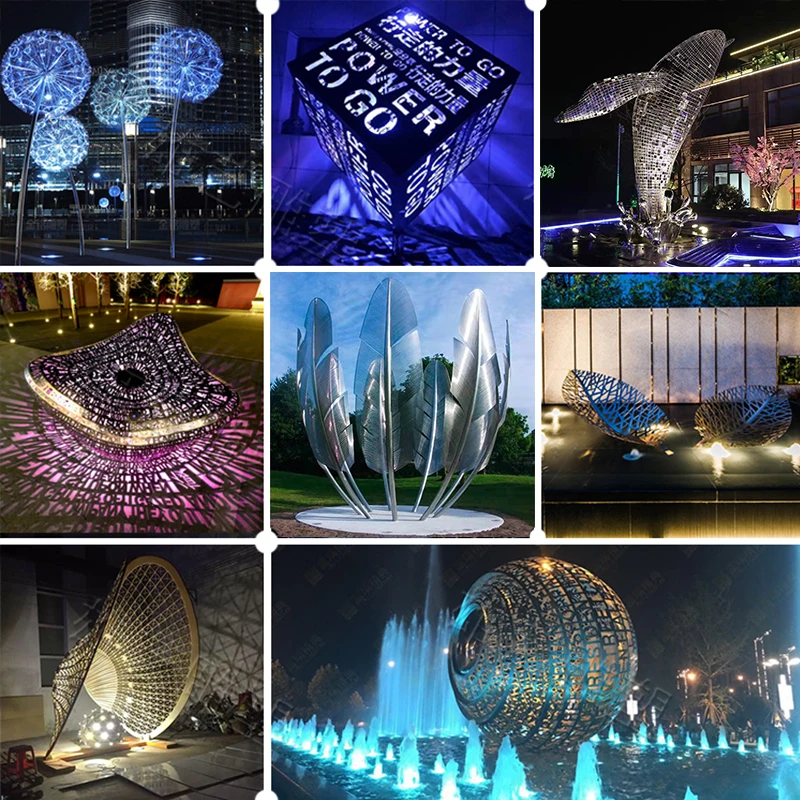 K124 Phoenix statue custom city landmark outdoor decoration stainless steel abstract sart display sculptures