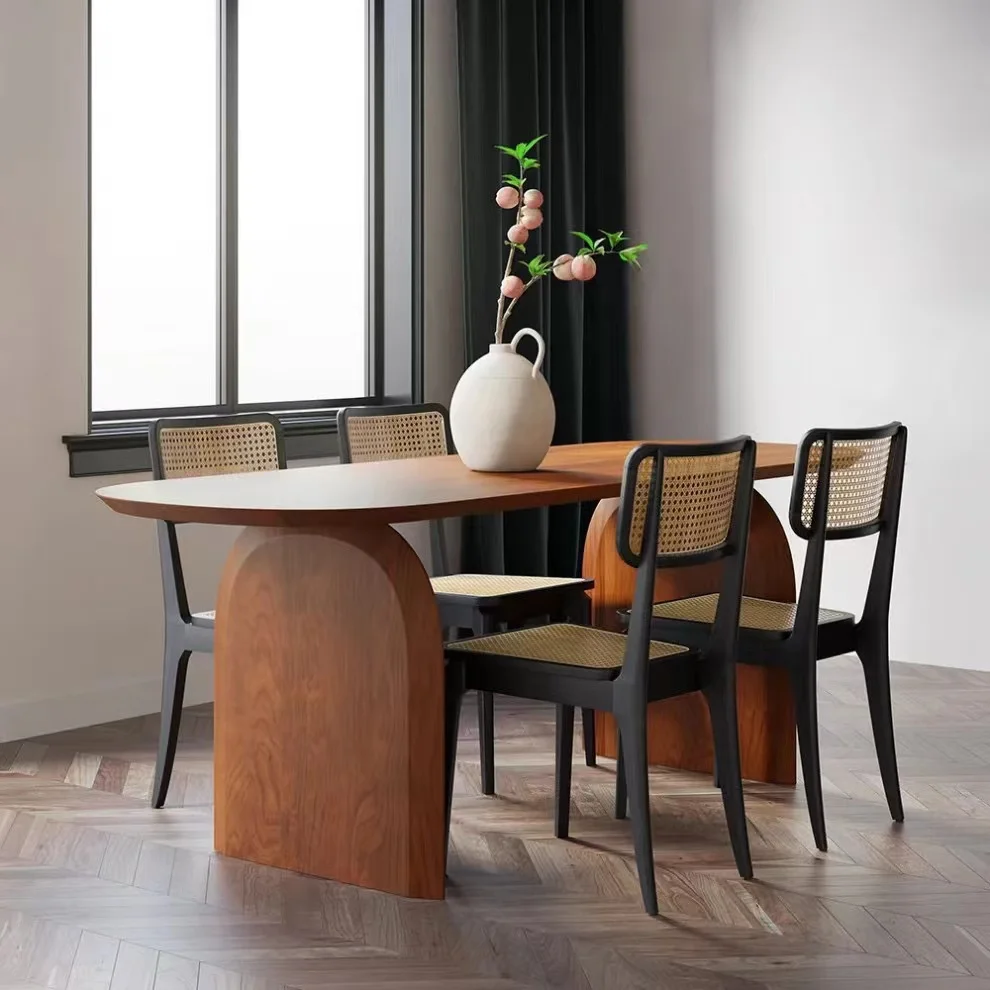 Modern Dining Table Set Furniture Wooden Material Luxury Style Home Dining Wooden Furniture