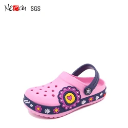 Летние Пластиковые сабо, детские сабо для улицы, новый дизайн, сандалии для девочек, Женская безопасная розовая садовая обувь