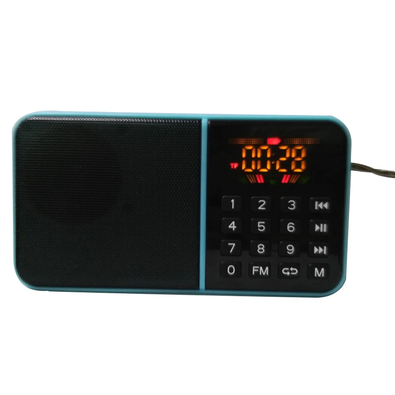 Горячая Распродажа, классический дизайн, Мини Портативный Usb Встроенная антенна, цифровое радио, большой цветной дисплей, радио с батареей