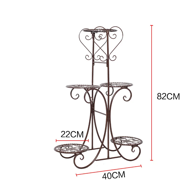 
China Best Selling Indoor Outdoor Metal Plant Rack Stand 