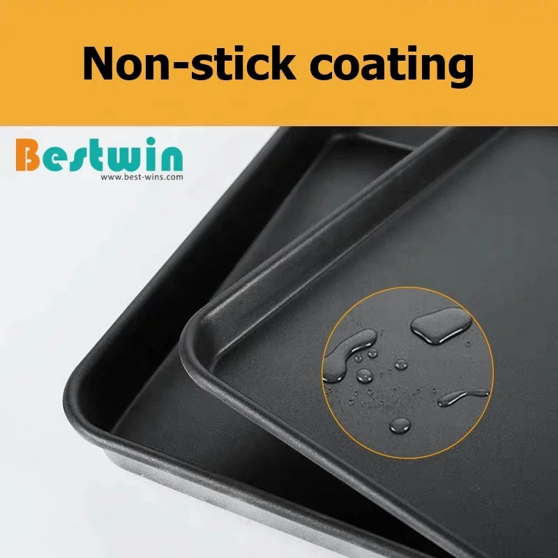 Professional Aluminum Baking Pans 0.8 / 1.0 / 1.2Mm Thickness Cake Pans Bread Baking Tray