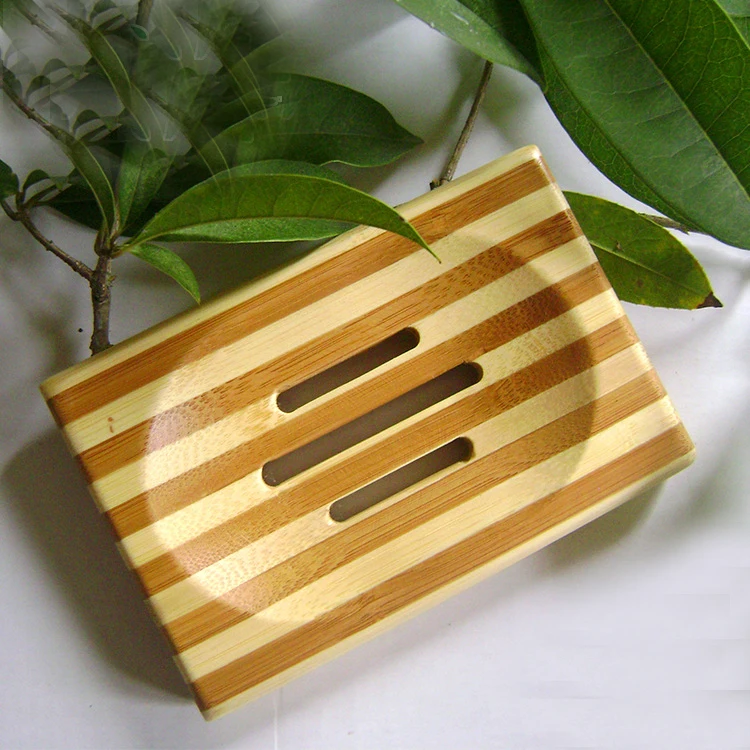 Supplier Eco-friendly bamboo wooden soap box  bamboo soap dish for bathroom