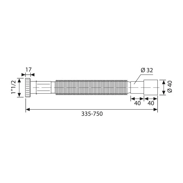 Hot Sale Modern Style Made in Italy Extensible Flexible Siphon  drain Pipe Made Of Polypropylene Use For Bathroom Made In Italy