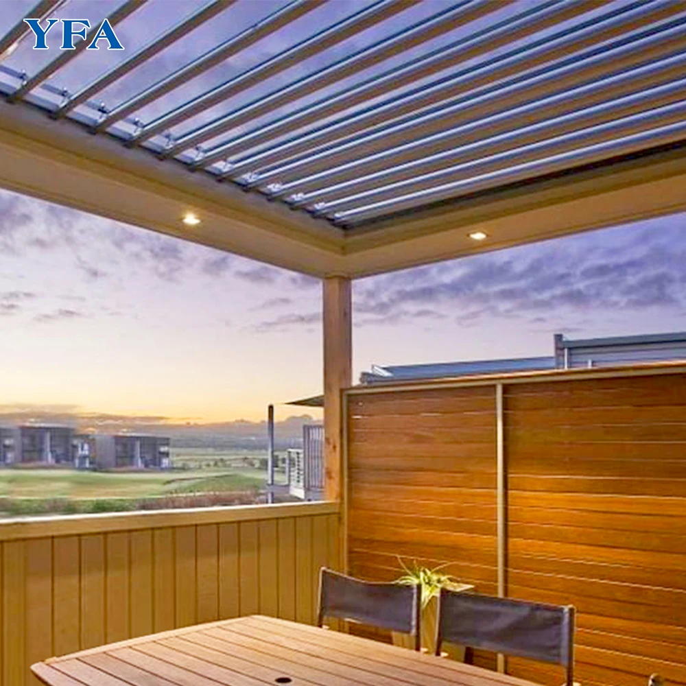 
Customized Sizes Sunshade Protection Waterproof Electric Outdoor Aluminum Pergola Bioclimatica 