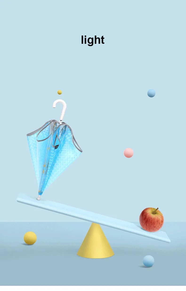 Pure Round Corner Safe Kid Dome Children Mushroom Umbrella Compact Portable Folding Umbrella With Safety Night Reflective Strip