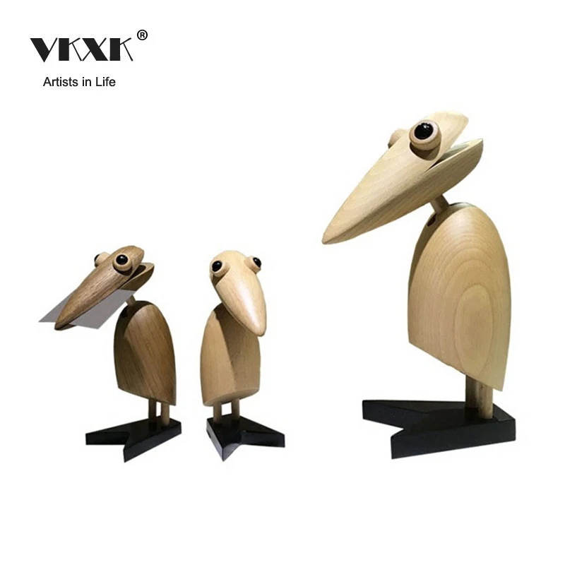 Good-material Beech wood animals craft production for hot sale