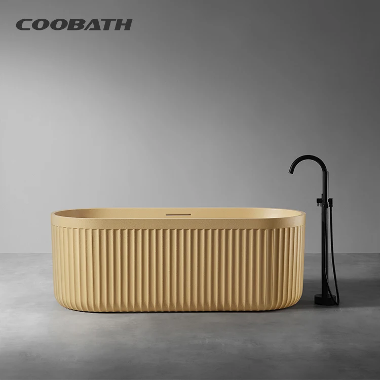 Modern Spa Bathtub Luxury Free Standing Bathtubs Oval Artificial Stone Bath Tubs For Adult