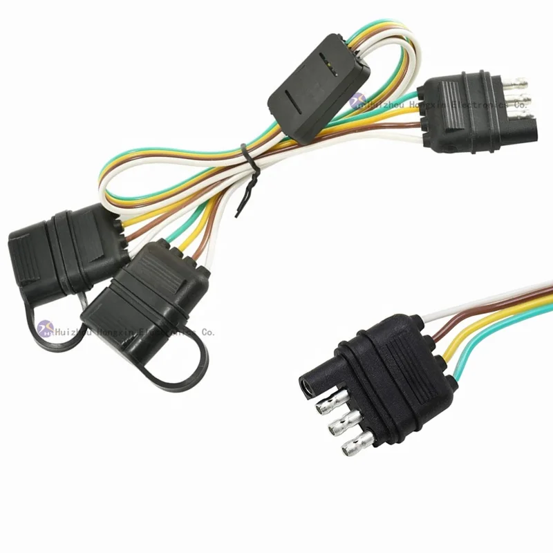 Forklift 12 Volt Sae Plug Sae Cable Adapter 4Pin Y-Splitter Adapter Trailer Harness For Led Tailgate