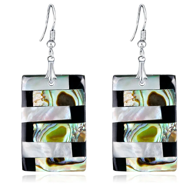 
Wholesales New hot selling elegant fashion natural abalone shell drop earring for women 