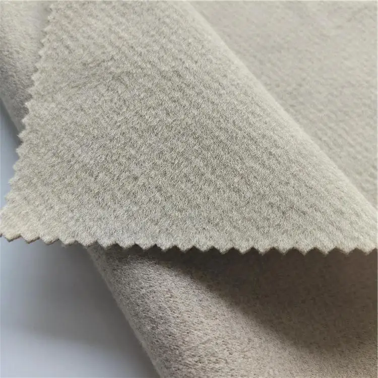 Twill knit jacquard brushed polyester tweed fabric for suit coat jacket