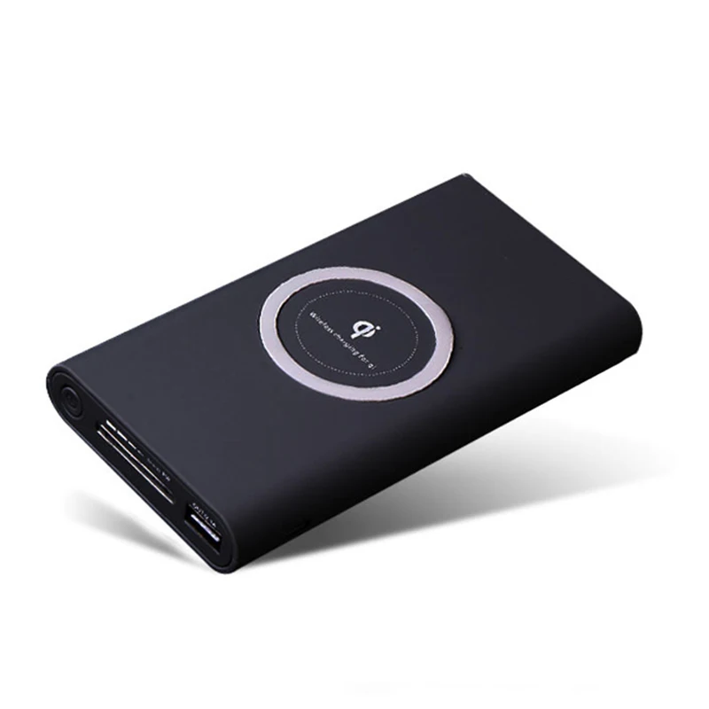 Qi Wireless Charger 10000mAh Power Bank for iPhone X 8 Plus Portable Mobile Charger