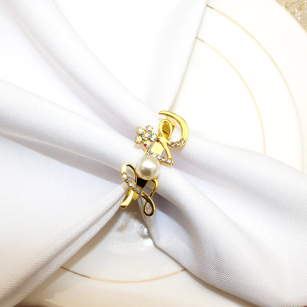 LOVE Diamond Encrusted Napkin Ring for Wedding Party