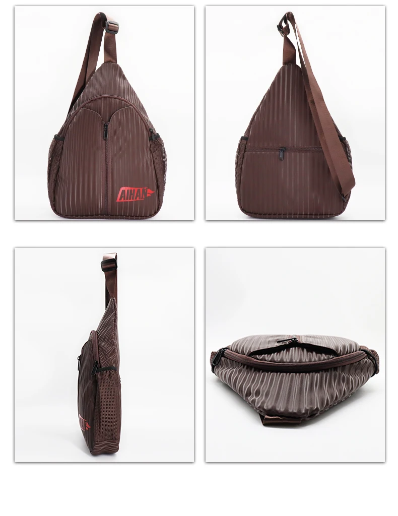 BSCI custom your logo Fashion Luxury PU Leather Racket Pickleball Sports Backpack  Padel Sling Bag