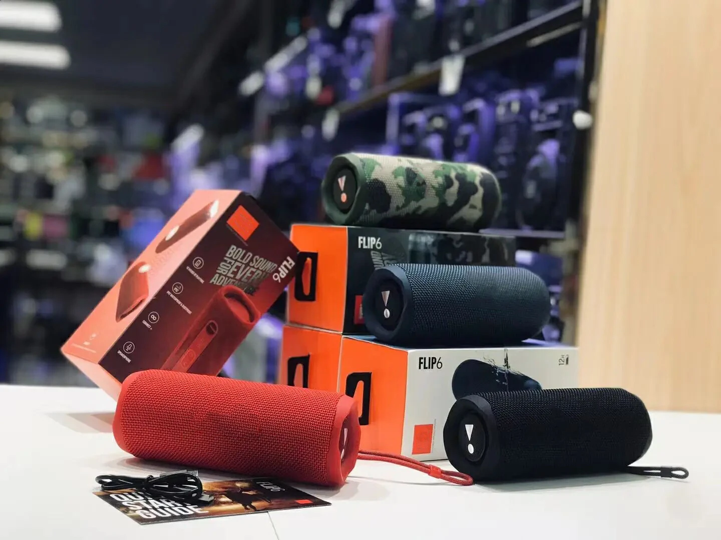 Top selling 2023 Fip6 Speakers Outdoor Sports Waterproof Portable Subwoofer  Wireless BT 5.0 Speaker with TF USB FM AUX Flip 6