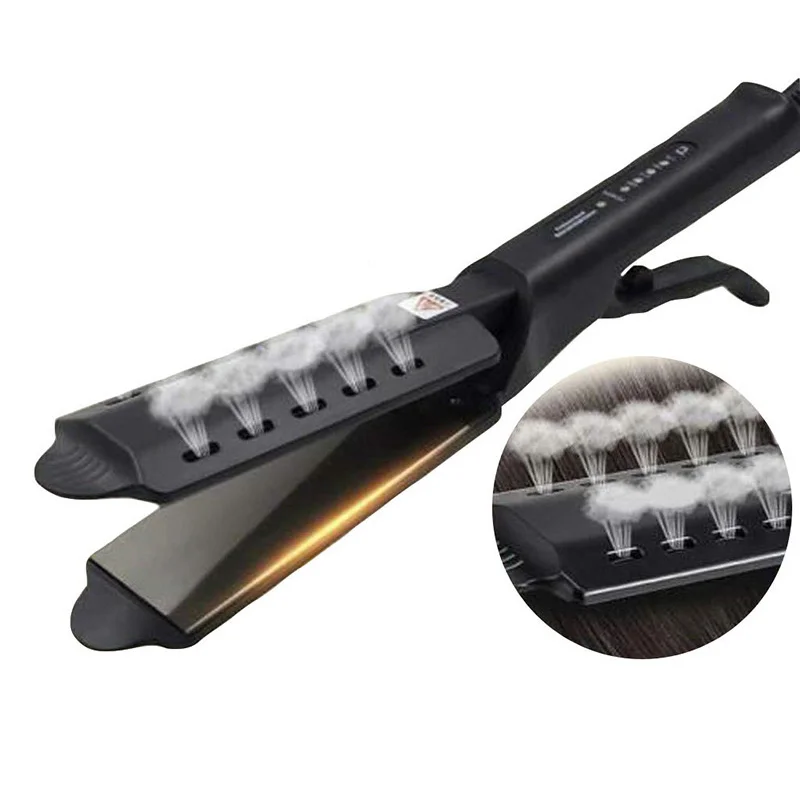 Hot Sales Four-gear Temperature Adjustment Ceramic Tourmaline Ionic Flat Iron Best Wide Plate Hair Straightener For Women