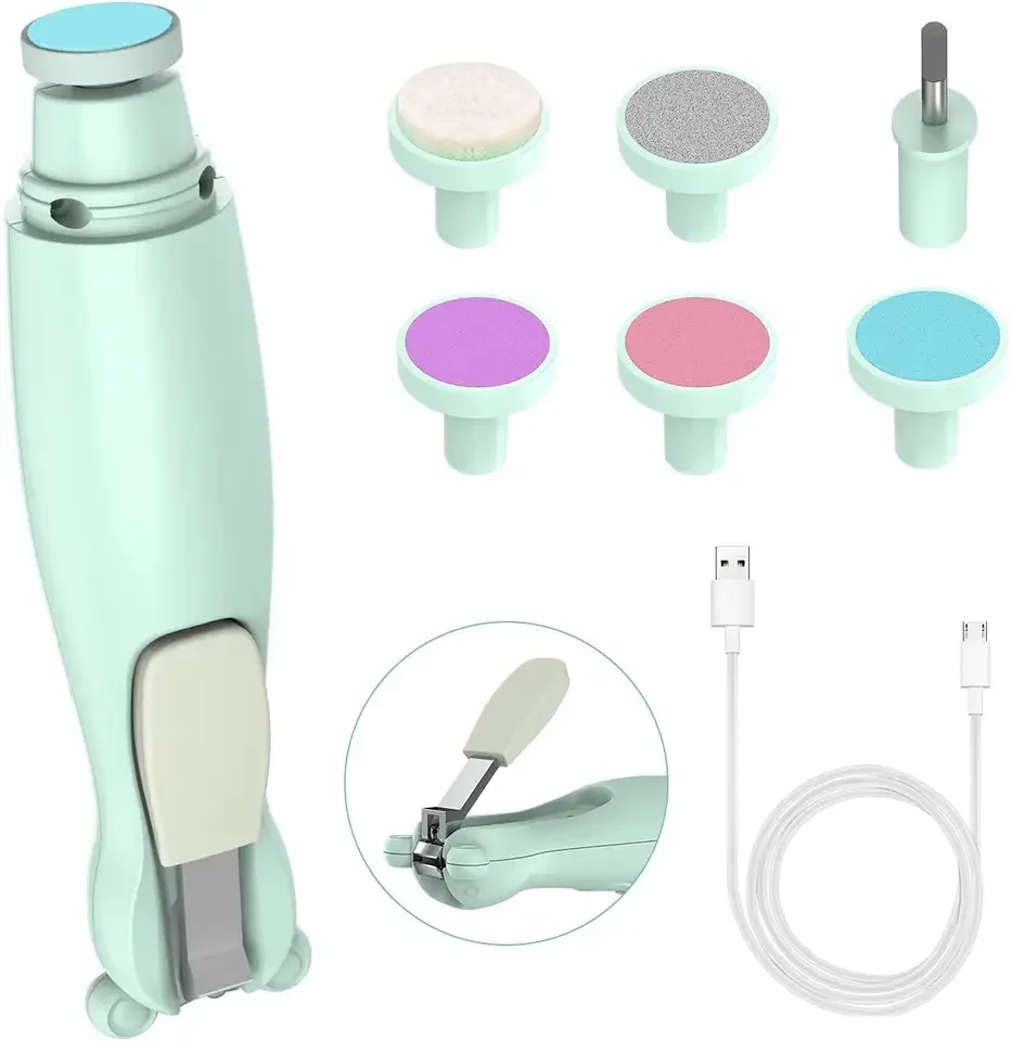 Baby Nail Trimmer Nail Care Sets 6 in 1 Electric Baby Nail Trimmer Care Safe Electric Baby