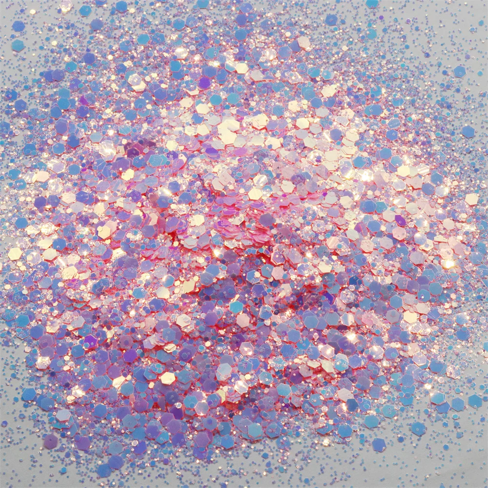 2023 Super Popular Polyester Pink Blue Color Shift glitter for makeup