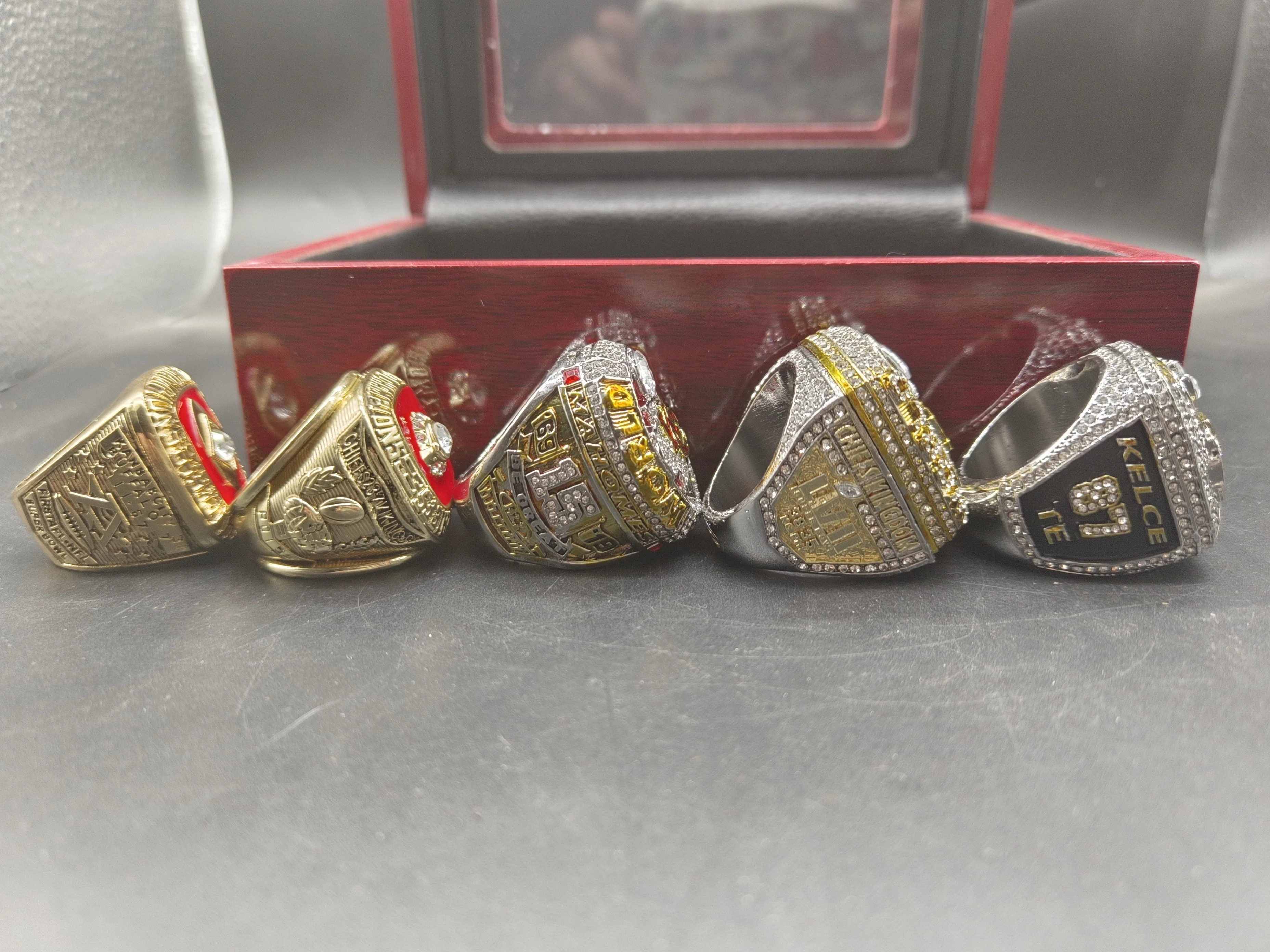 1966 1969 2019 2023 2024 KC Chiefs #15 MAHOMES набор для мужской коллекции колец чемпионата по футболу